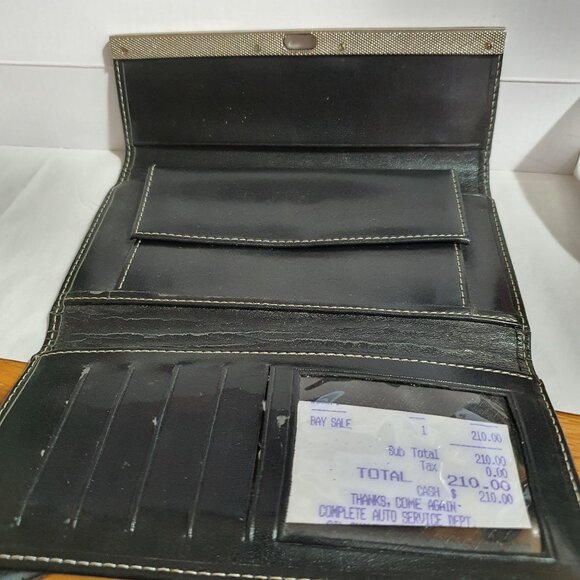 Vintage Gucci Trifold Leather Wallet - Black - Picture 3 of 9